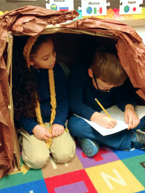 writing make believe kinder